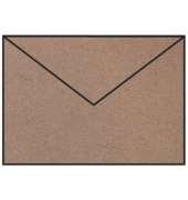 Designbriefumschlag Paperado 1103005062, C6, nassklebend, 100g, kraft