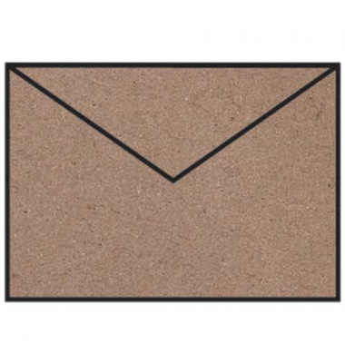 Designbriefumschlag Paperado 1103007062, C7, nassklebend, 100g, kraft