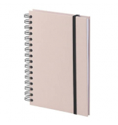 Notizbuch 1875452581, beige, A5, blanko, 80 Blatt / 160 Seiten