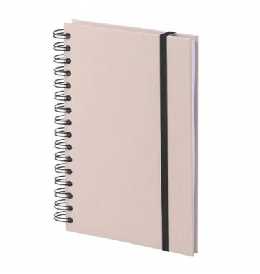 Notizbuch 1875452581, beige, A5, blanko, 80 Blatt / 160 Seiten