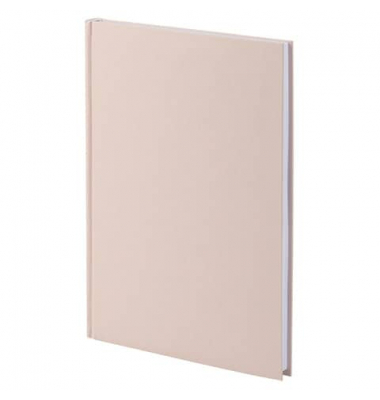 Notizbuch 1878452582, beige, A4, blanko, 100g, 96 Blatt / 192 Seiten