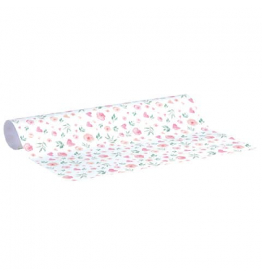 Geschenkpapierzuschnitte Fantasie 14017170000, Herzen/Blumen, 70cm x 50cm, mehrfarbig