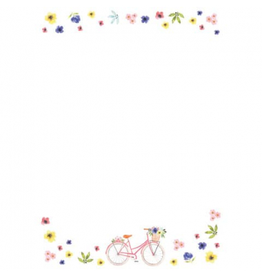 Briefpapier 16431373800, Flower Ride, A4, 100g