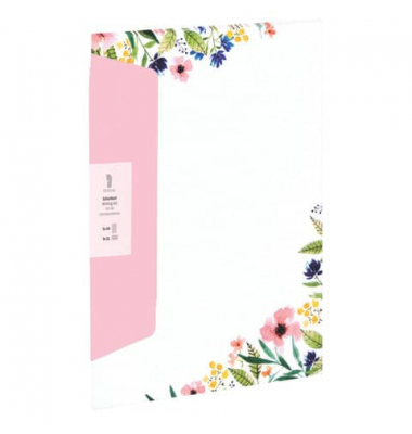 Briefpapier 11341367800, blumen/Umschlag rose, Blumen, A4, 100g