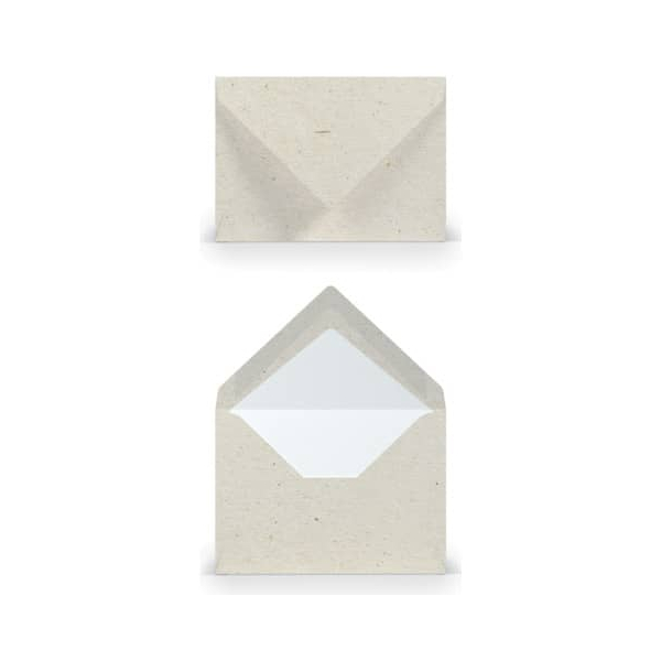 50 Stück Rössler Designbriefumschlag Paperado Terra 164007623, C7, nassklebend, 100g, vanilla 4014970245732 Rössler