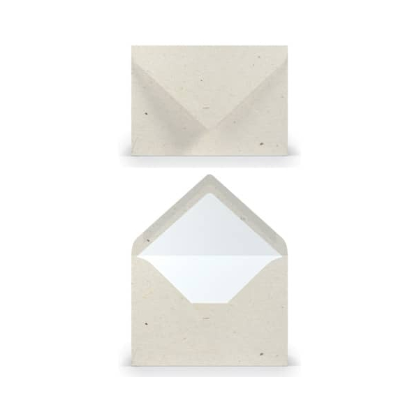 50 Stück Rössler Designbriefumschlag Paperado 164020623, B6, nassklebend, 100g, terra vanilla 4014970245800 Rössler
