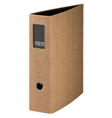 Ordner Soho 1317452609, A4 85mm breit Karton vollfarbig hazelnut