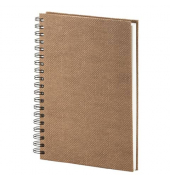 Notizbuch 1874452608, braun, 17x24,5cm, blanko, 180 Blatt / 360 Seiten