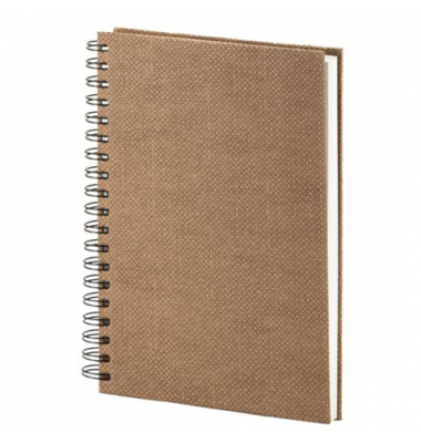 Notizbuch 1874452608, braun, 17x24,5cm, blanko, 180 Blatt / 360 Seiten