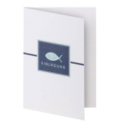 Einladungskarten 11816181100 DIN B6  Hoch doppelt Fisch