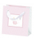Geschenktasche 13661928000, Geburt&Taufe Mädchen, Schleifenband, Baby Elefant, 120mm x 120mm