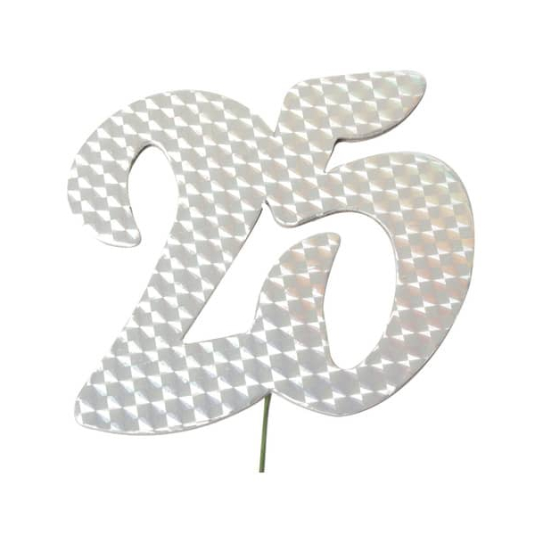 5 Stück PaperStyle Jubiläumszahl 25 silber 4014983138250 PaperStyle