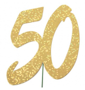 Jubiläumszahl 50 gold