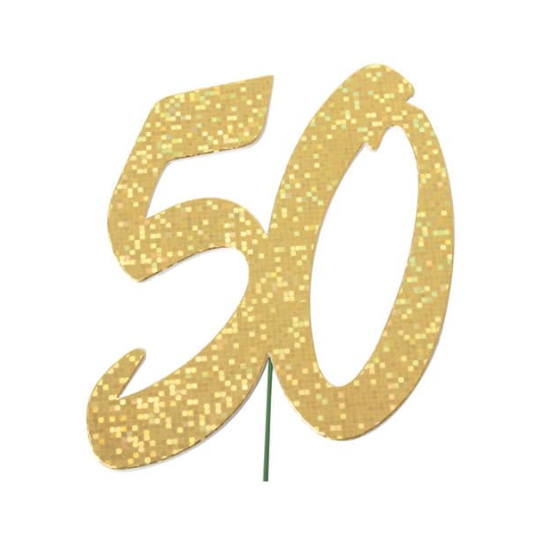 5 Stück PaperStyle Jubiläumszahl 50 gold 4014983139509 PaperStyle