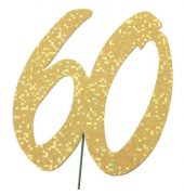 Jubiläumszahl 60 gold