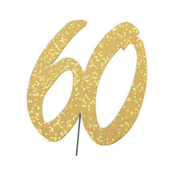 5 Stück PaperStyle Jubiläumszahl 60 gold 4014983139608 PaperStyle
