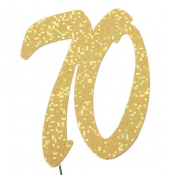 Jubiläumszahl 70 gold