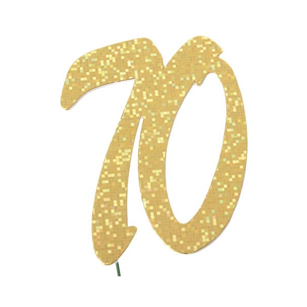 5 Stück PaperStyle Jubiläumszahl 70 gold 4014983139707 PaperStyle