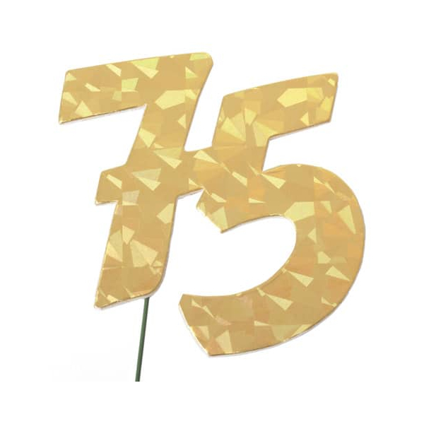 5 Stück PaperStyle Jubiläumszahl 75 gold 4014983139752 PaperStyle