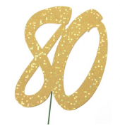 Jubiläumszahl 80 gold