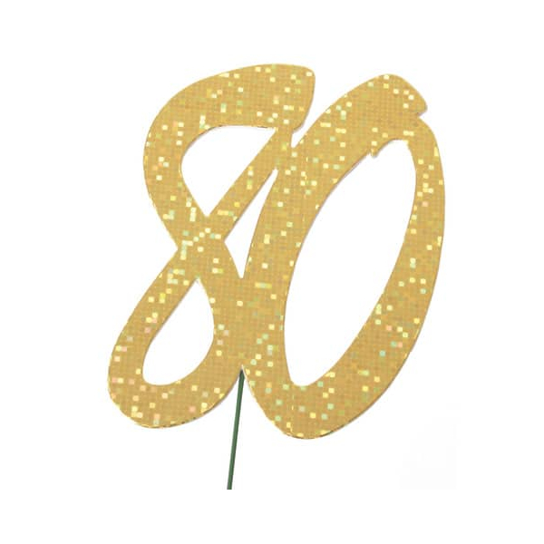 5 Stück PaperStyle Jubiläumszahl 80 gold 4014983139004 PaperStyle