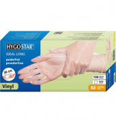 Einweghandschuhe Hygostar Ideal Long, Vinyl, lebensmittelecht, weiß, Größe 8 / M,