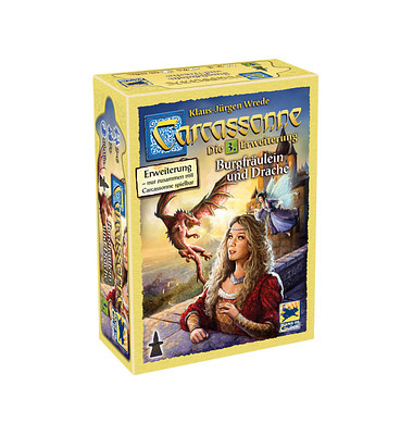 asmodee Carcassonne - Burgfräulein und Drachen (Erweiterung) Brettspiel asmodee Carcassonne - Burgfräulein und Drachen (Erweiterung) Brettspiel