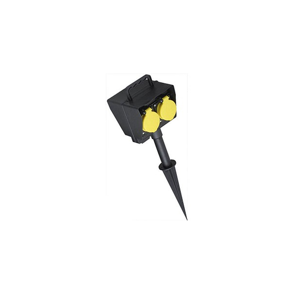 4016514000586 - Bachmann Gartensteckdose IP44 394180 mit Erdspieß und 2 Schuko-Steckdosen 4016514000586 - Bachmann Gartensteckdose IP44 394180 mit Erdspieß und 2 Schuko-Steckdosen