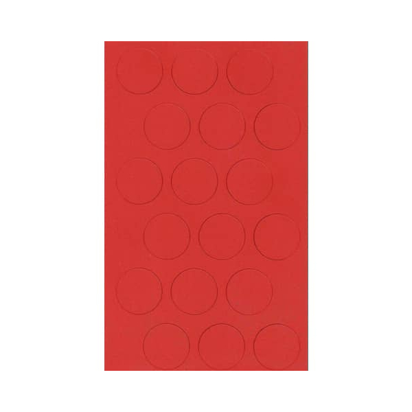 4016946184359 - Magnetsymbol Kreis 20mm Rot  4016946184359 Franken 18 Stück