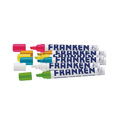 Kreidemarker ZKM97, ZKM97, Packung, 6-farbig sortiert, 2-6mm Keilspitze