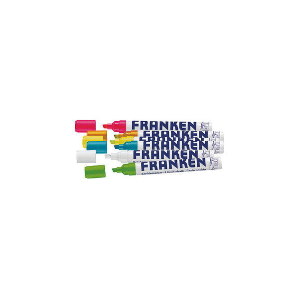 Franken Kreidemarker ZKM97, ZKM97, Packung, 6-farbig sortiert, 2-6mm Keilspitze 4016946221467 Franken 6 Stück
