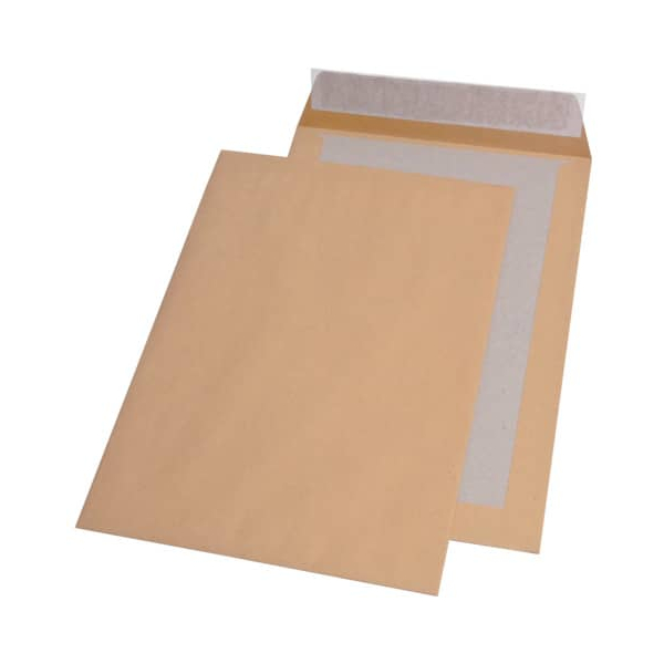 100 Stück MailMedia Versandtaschen 30002367, C4, ohne Fenster, haftklebend, mit Papprückwand, 110g, braun 4018529025226 MailMedia