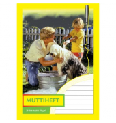 Hausaufgabenheft 2401 Muttiheft / liniert / keine, A6, 70g, gelb, 20 Blatt / 40 Seiten