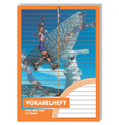 Vokabelheft 2410, Lineatur 53 / liniert / 2 Spalten, A5, 70g, orange, 32 Blatt / 64 Seiten