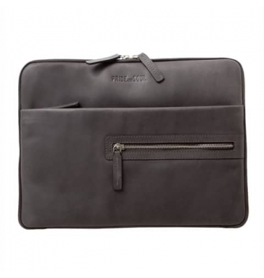 Schreibmappe Leder Terra d.grau