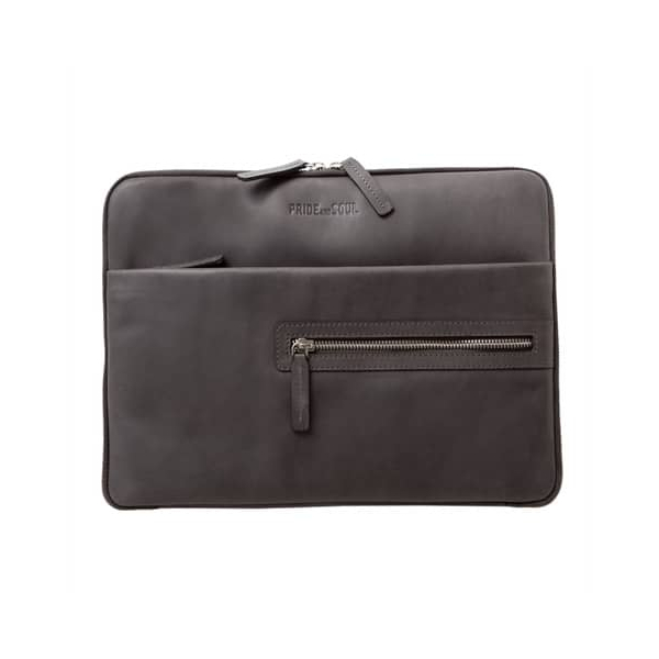 4021068472635 - PRIDE AND SOUL TERRA Tablethülle 34 x 2 x 25 cm Leder Grau