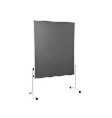 Moderationstafel Eco 7-206000, 120x150cm, Filz + Filz (beidseitig), pinnbar, grau + grau