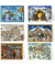 Adventskalenderkarte Querformat sort.