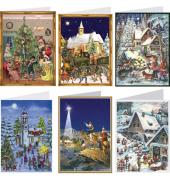 Adventskalender 410 Karten 10 Motive sortiert