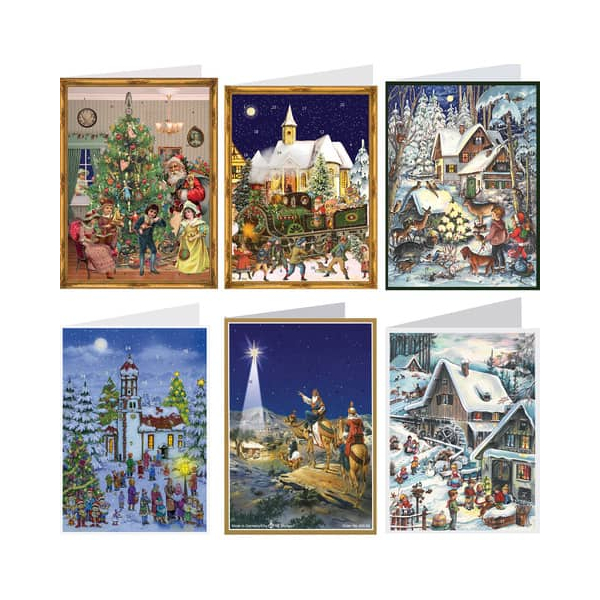 50 Stück SELLMER Adventskalender 410 10 Motive sortiert 4025985404199 SELLMER