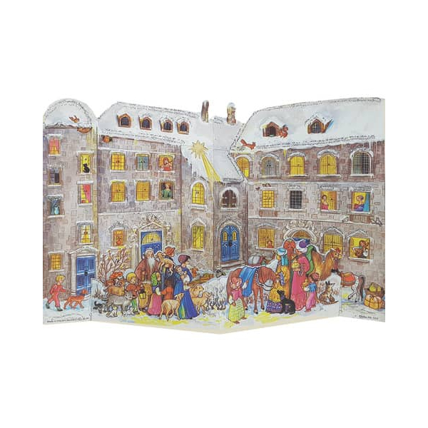 5 Stück SELLMER Adventskalender 553 An der Burg Dorfplatz 4025985505537 SELLMER