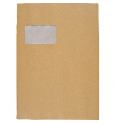 Versandtaschen Posthorn 00014008 mit Papprückwand, C4, mit Fenster, haftklebend, 120g, braun