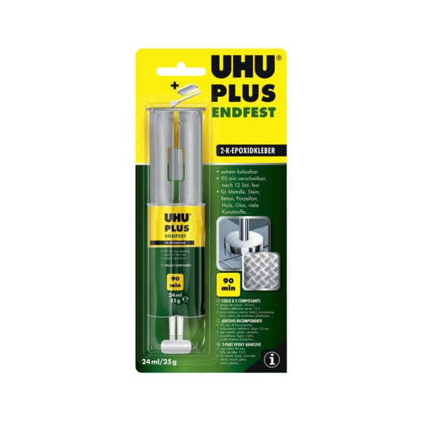 6 Stück UHU Zweikomponentenkleber 45585 PLUS ENDFEST, 25g, permanent 4026700455854 UHU 25 Gramm