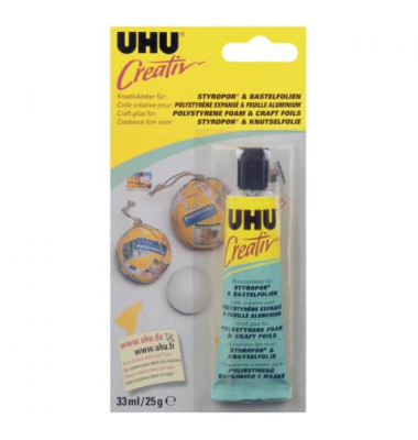 Spezialkleber 47185 Creativ STYROPOR & BASTELFOLIEN, 33ml, permanent