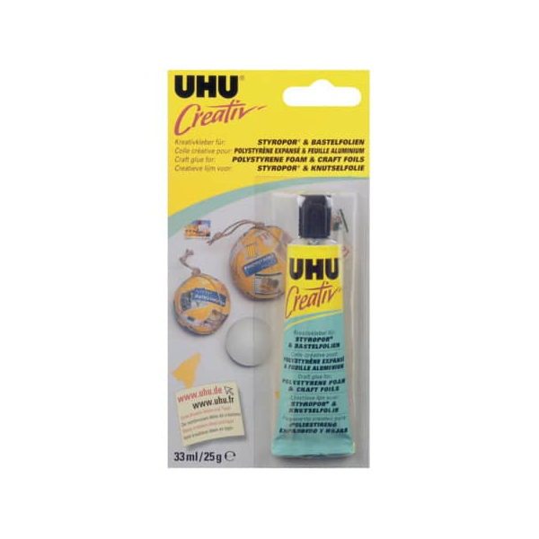 6 Stück UHU Spezialkleber 47185 Creativ STYROPOR & BASTELFOLIEN, 33ml, permanent 4026700471854 UHU 33 Milliliter