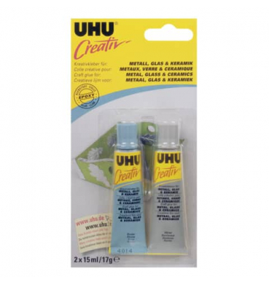 Zweikomponentenkleber 47285 Creativ METALL, GLAS & KERAMIK, 15ml, permanent