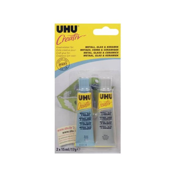 6 Stück UHU Zweikomponentenkleber 47285 Creativ METALL, GLAS & KERAMIK, 15ml, permanent 4026700472851 UHU 30 Milliliter