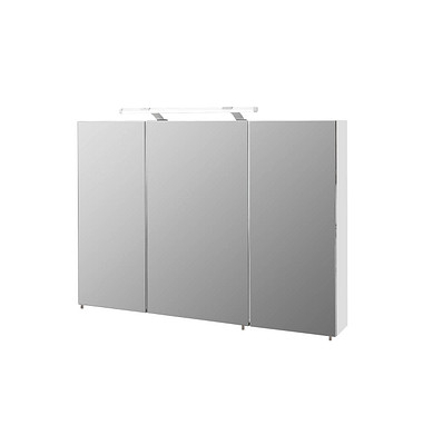MÖBELPARTNER Spiegelschrank Dorina weiß glanz 100,0 x 16,0 x 71,0 cm