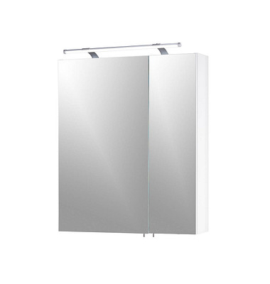 MÖBELPARTNER Spiegelschrank Dorina weiß glanz 60,0 x 15,8 x 70,7 cm