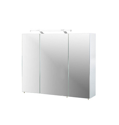 MÖBELPARTNER Spiegelschrank Dorina weiß glanz 90,0 x 16,0 x 75,0 cm